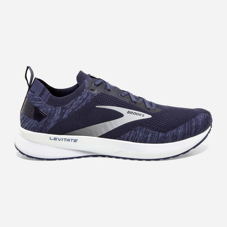 Brooks Levitate 4 Israel - Men's Road Running Shoes - Navy/Grey/White (71035-OMJB)